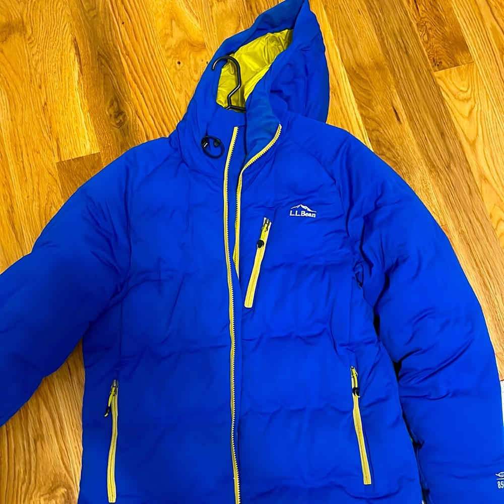 LL Bean Mens Med Wind Challenger 850 Down Jacket